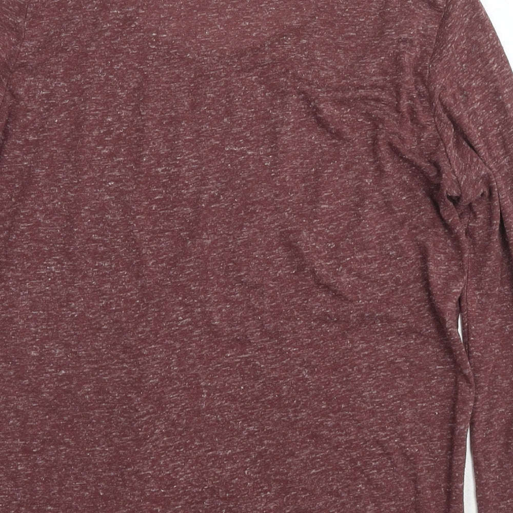 VERO MODA Womens Brown Polyester Basic T-Shirt Size S Round Neck