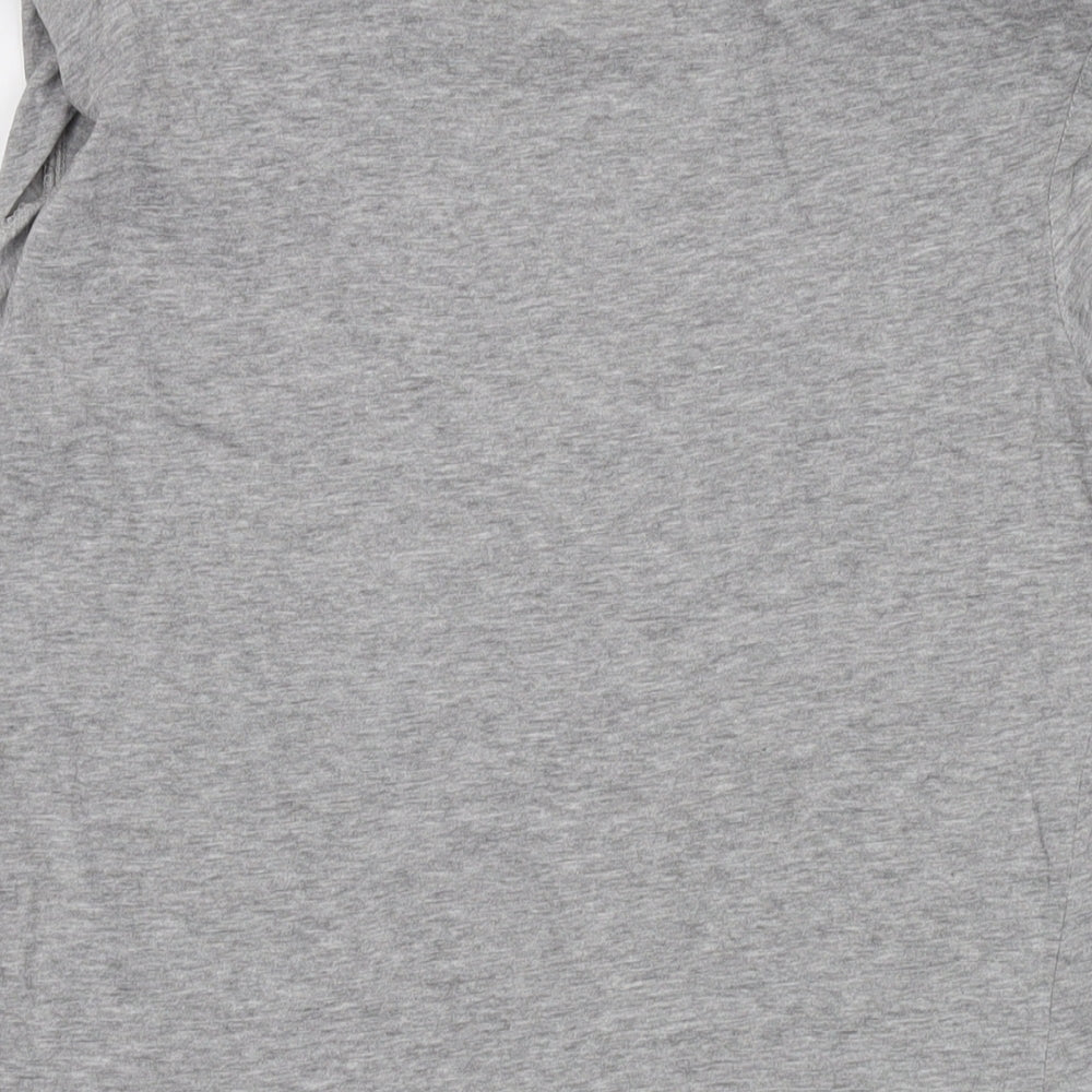 Brave Soul Womens Grey Cotton Tunic Tank Size M Round Neck