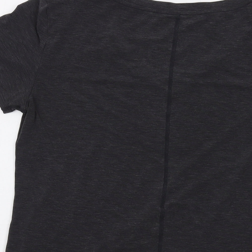 Gap Womens Grey Polyester Basic T-Shirt Size XS V-Neck Pullover