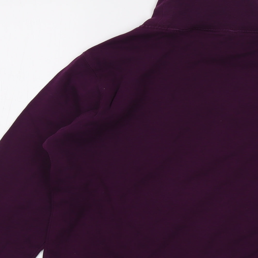 The Golf Womens Purple Cotton Basic T-Shirt Size S Roll Neck