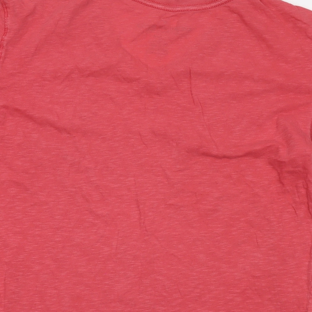 American Eagle Womens Pink Cotton Basic T-Shirt Size XS V-Neck