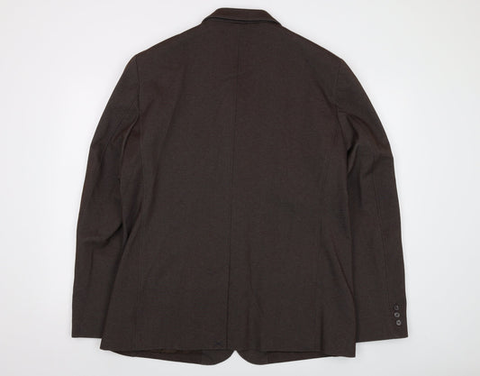 Cotton Traders Mens Brown Cotton Jacket Suit Jacket Size 46 Regular