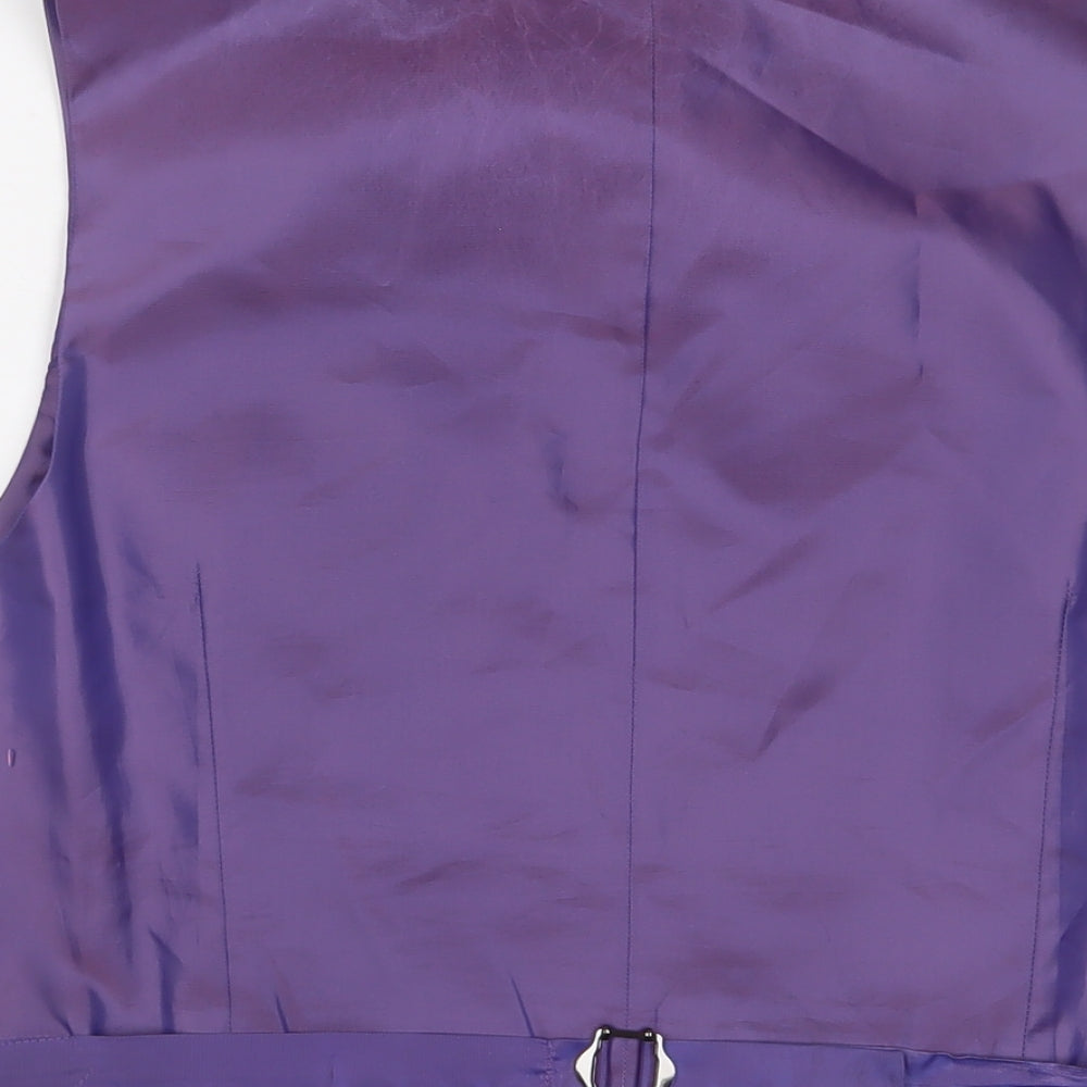 Marks and Spencer Mens Grey Polyester Jacket Suit Waistcoat Size L Regular
