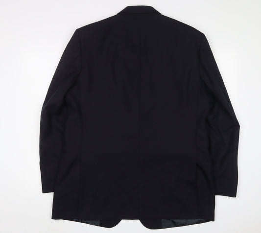 Aubrey Mens Blue Wool Jacket Suit Jacket Size 44 Regular