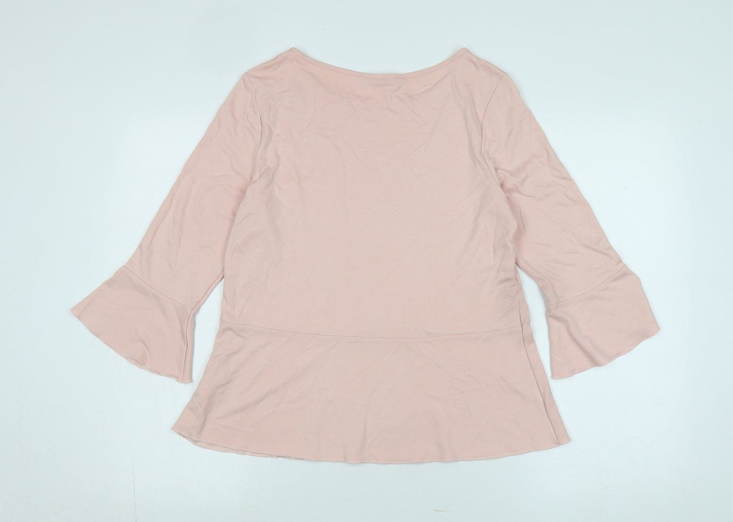 Betty Barclay Womens Pink Polyacrylate Fibre Basic Blouse Size 12 Scoop Neck - Logo