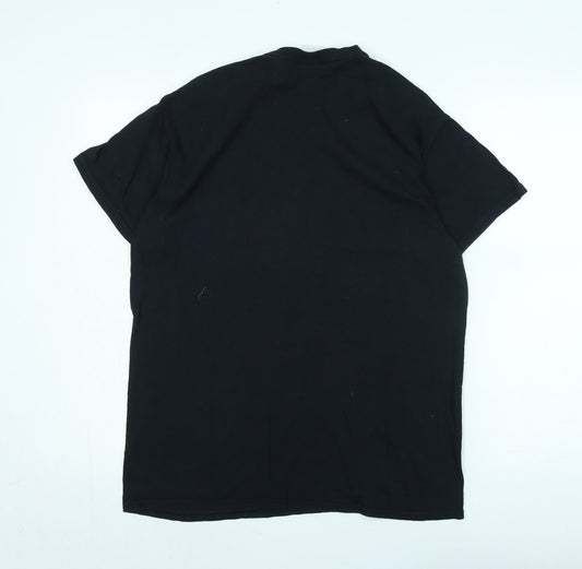 Winterfell Mens Black Cotton T-Shirt Size M Crew Neck - Logo - Winterfell Beer