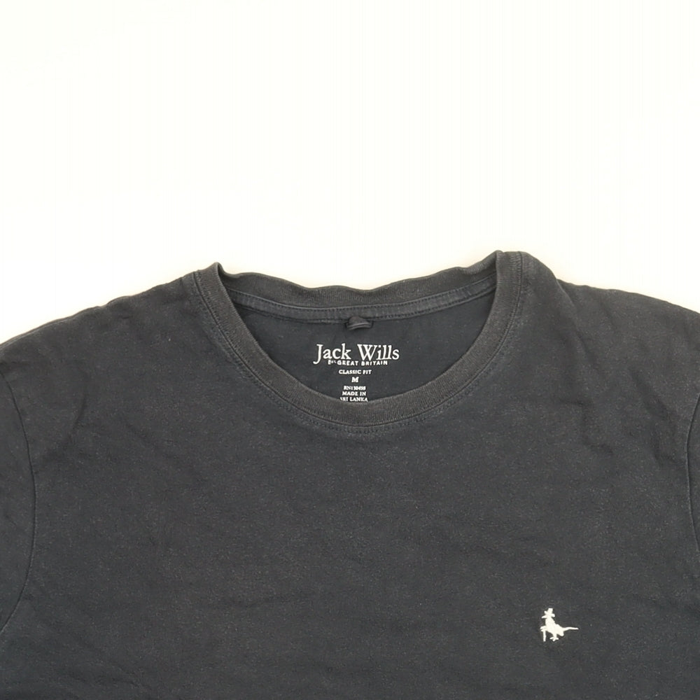 Jack Wills Mens Blue Cotton T-Shirt Size M Round Neck