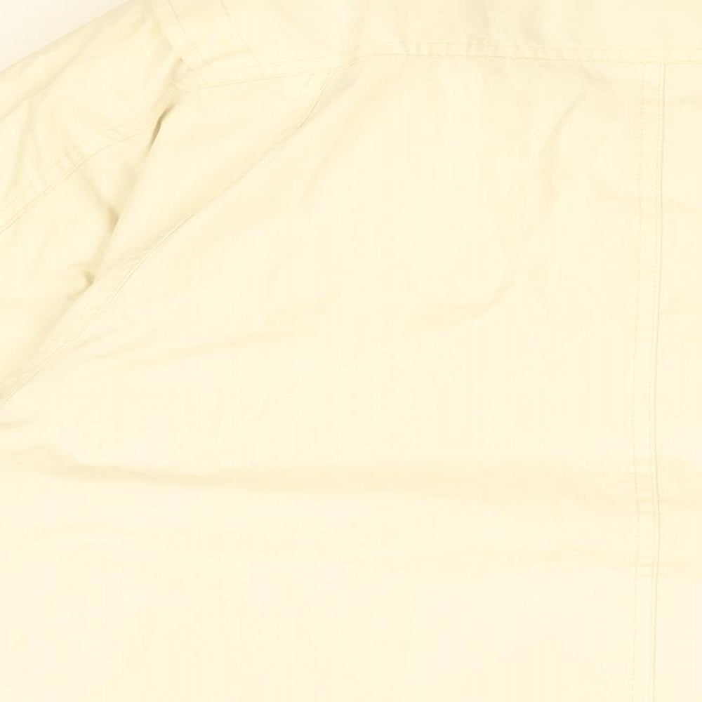 Towne Mens Ivory Overcoat Coat Size L Zip