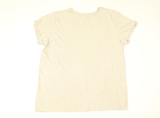 Disney Womens Grey Cotton Basic T-Shirt Size 2XL Round Neck - Mickey Mouse