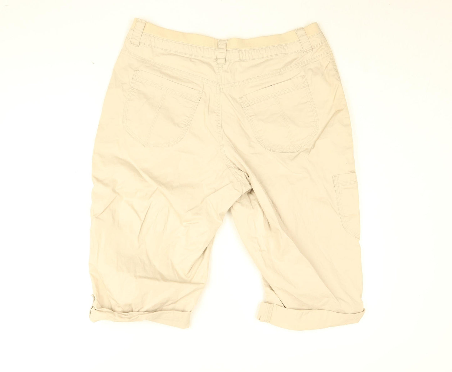 Lee Womens Beige Cotton Bermuda Shorts Size 16 L15 in Regular Zip