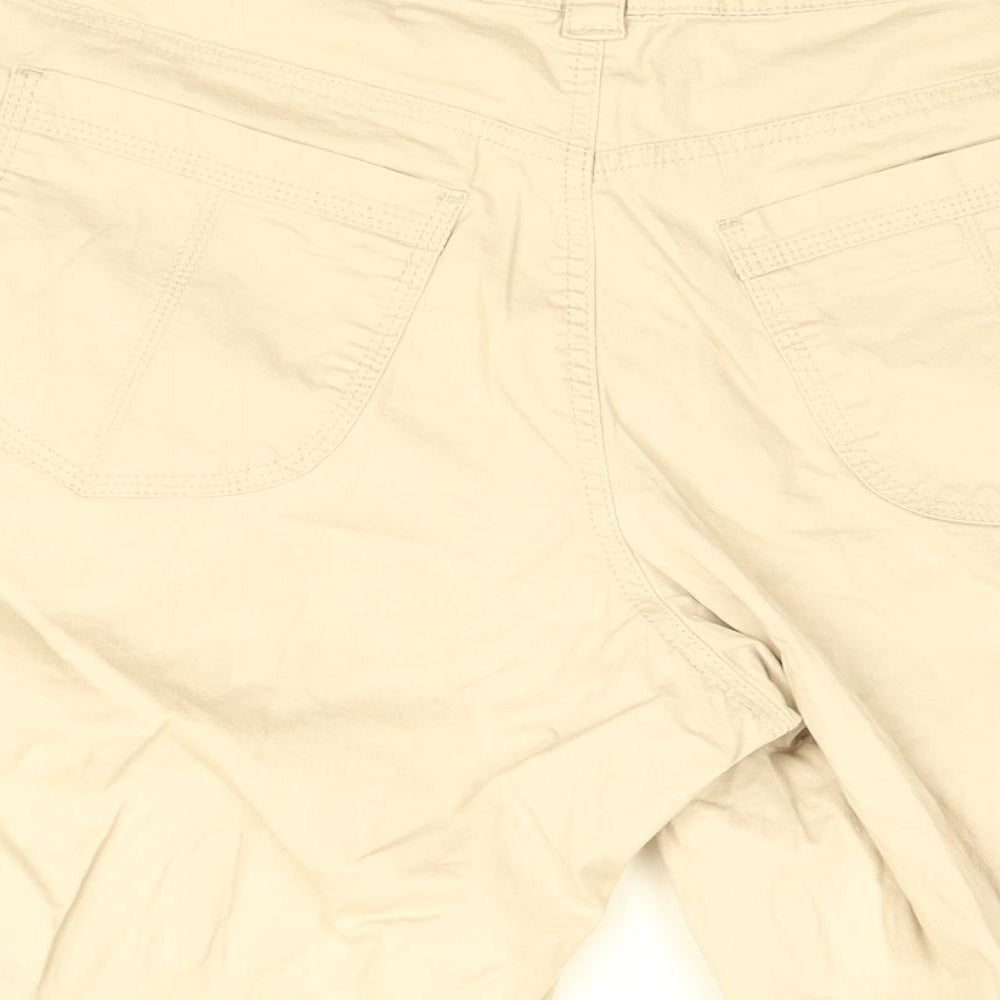 Lee Womens Beige Cotton Bermuda Shorts Size 16 L15 in Regular Zip