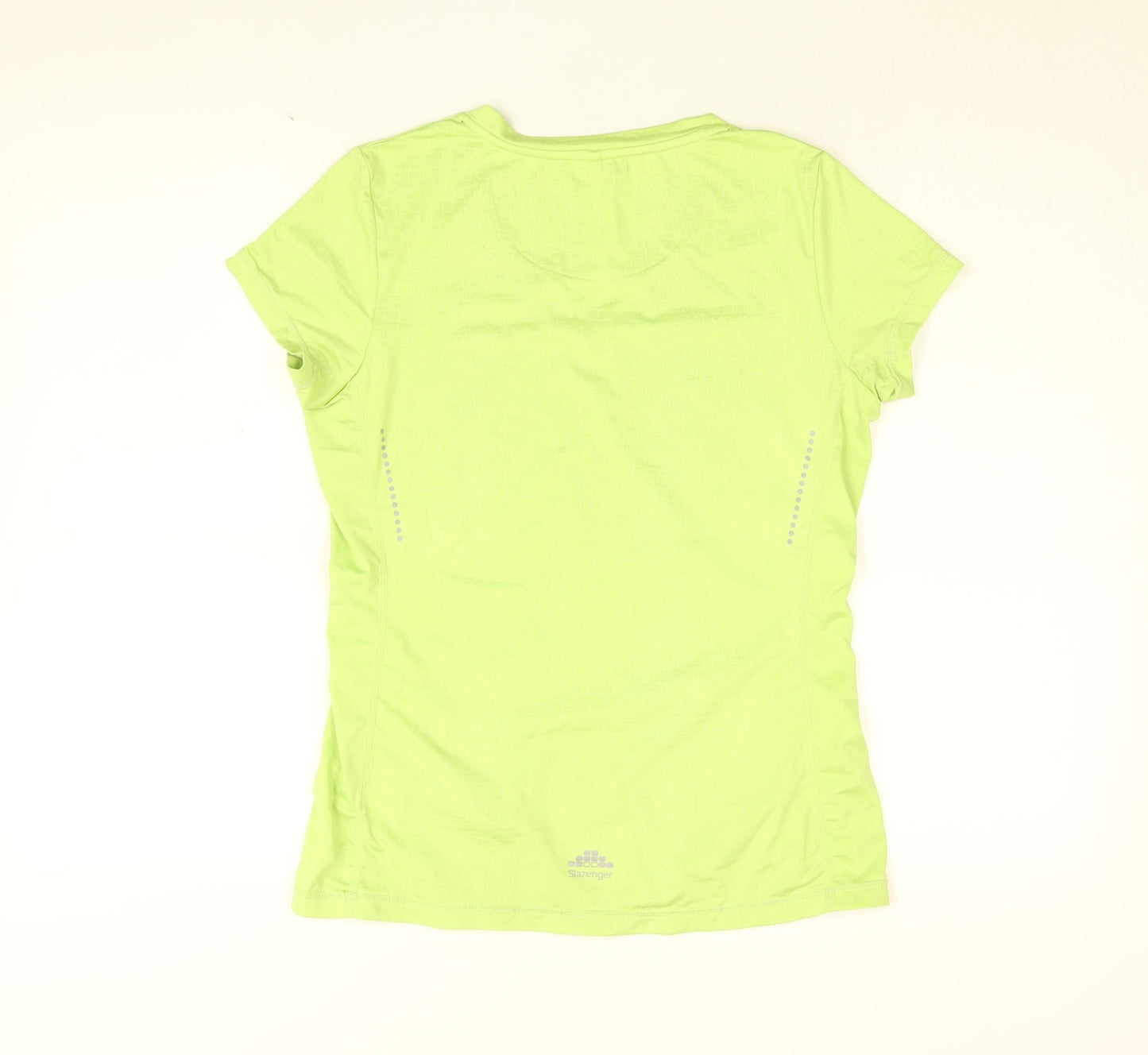 Slazenger Womens Green Polyester Basic T-Shirt Size 12 V-Neck Pullover