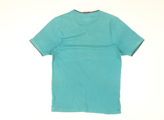 Mens UK Size S Slazenger Blue Cotton T-Shirt
