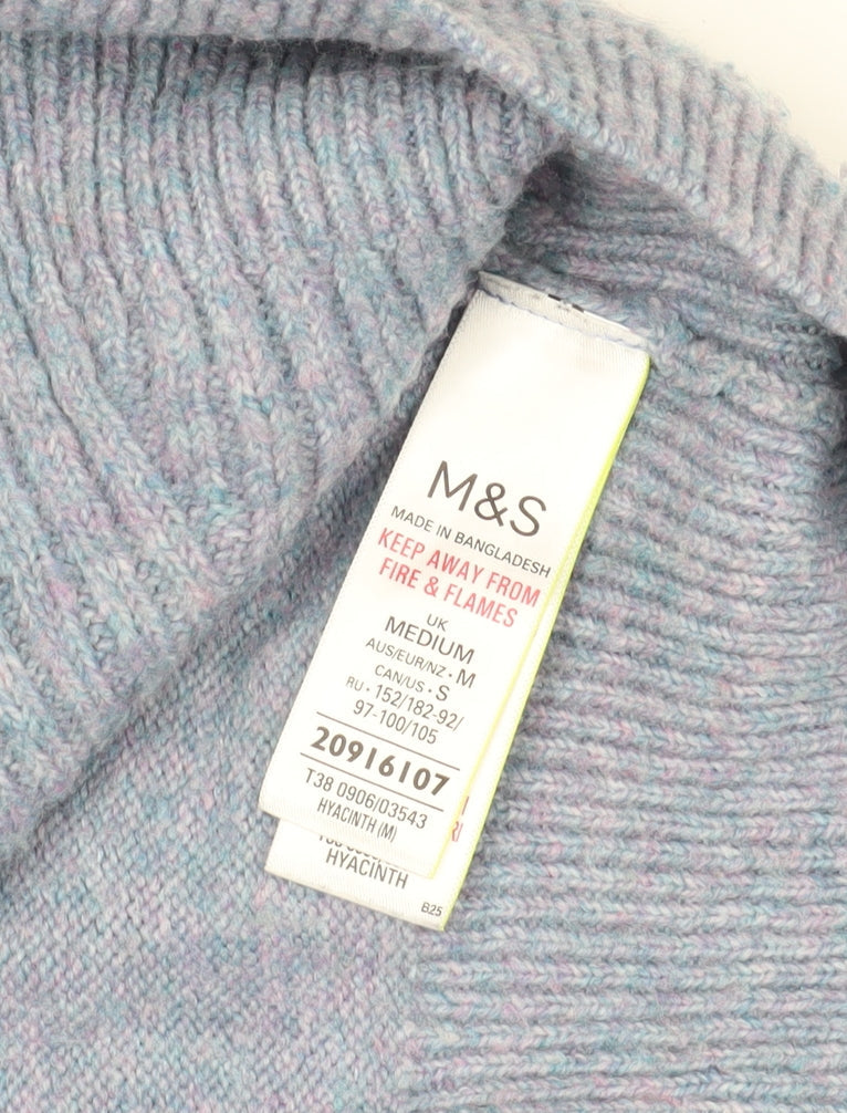 Marks and Spencer Blue Acrylic Jumper, M, Crew Neck