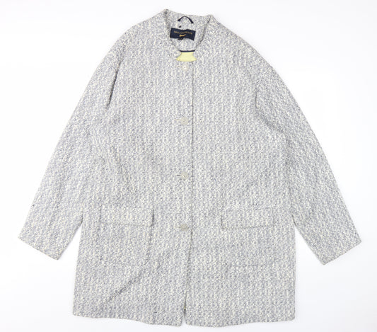 Paul Costelloe Womens White Jacket Coat Size 20 Button