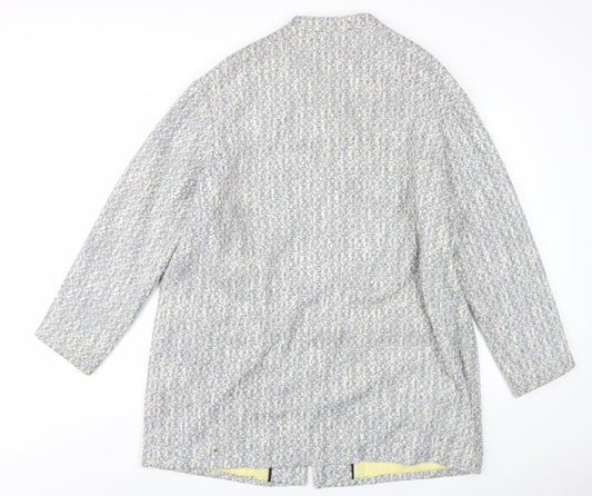 Paul Costelloe Womens White Jacket Coat Size 20 Button