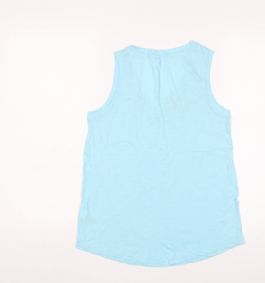 Gap Womens Blue Cotton Basic T-Shirt Size S V-Neck