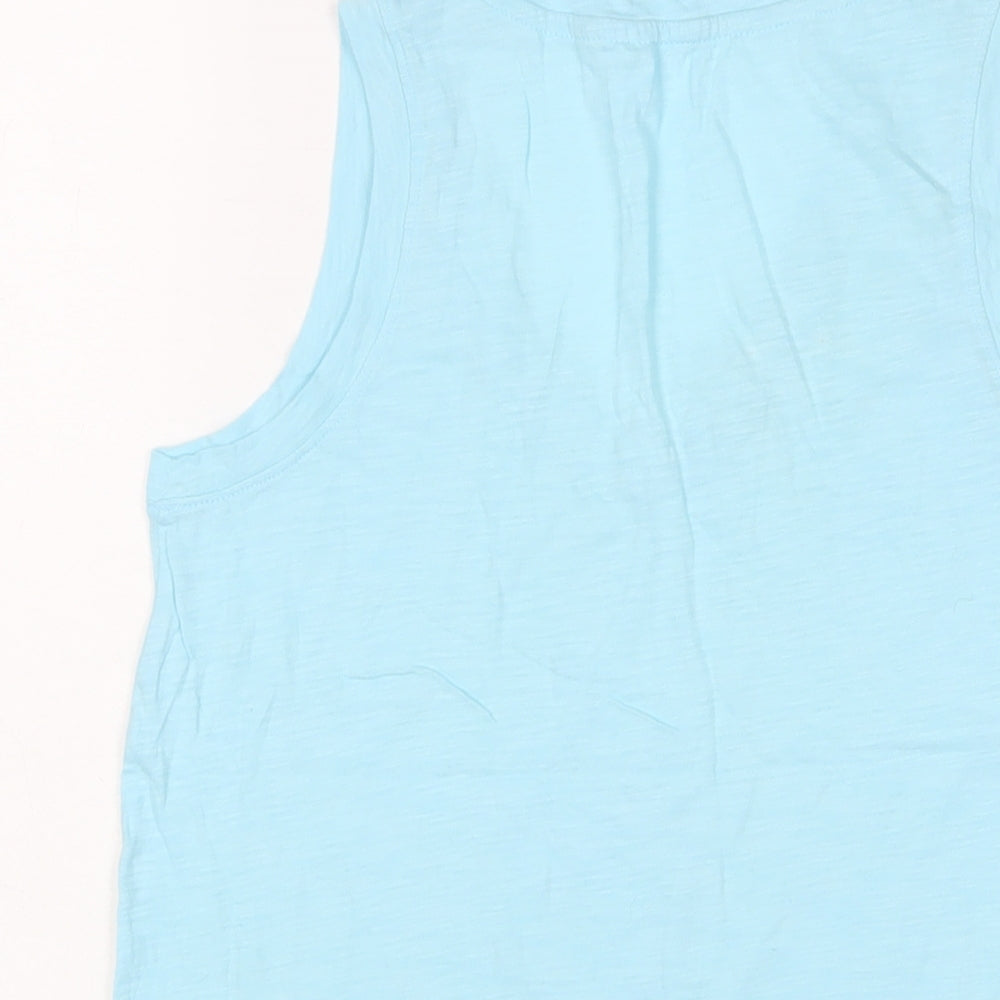 Gap Womens Blue Cotton Basic T-Shirt Size S V-Neck