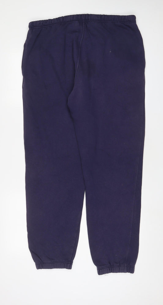 Gap Mens Blue Cotton Jogger Trousers Size M L30 in Regular Drawstring