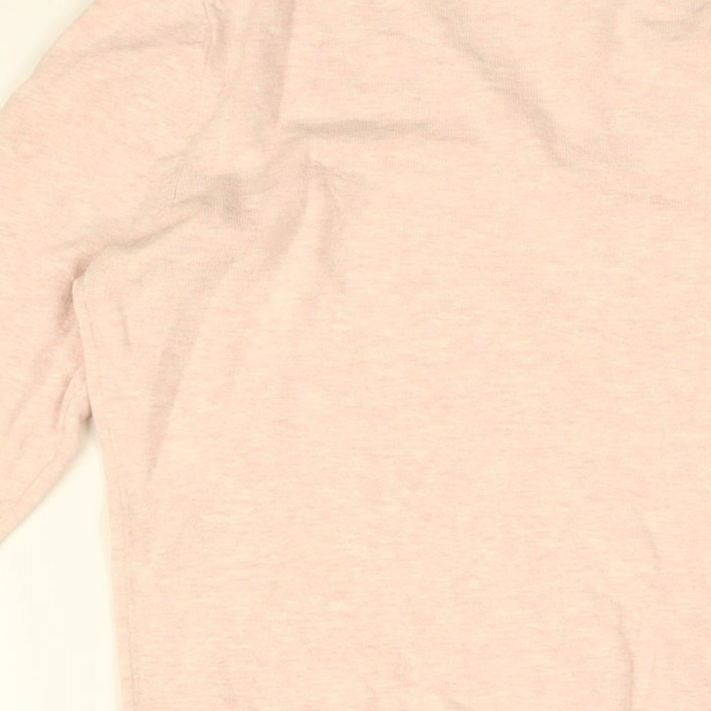 Tommy Hilfiger Womens Pink V-Neck Cotton Pullover Jumper Size S