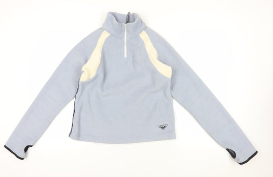 Quiksilver Blue High Neck Fleece Sweatshirt Unisex Size 5