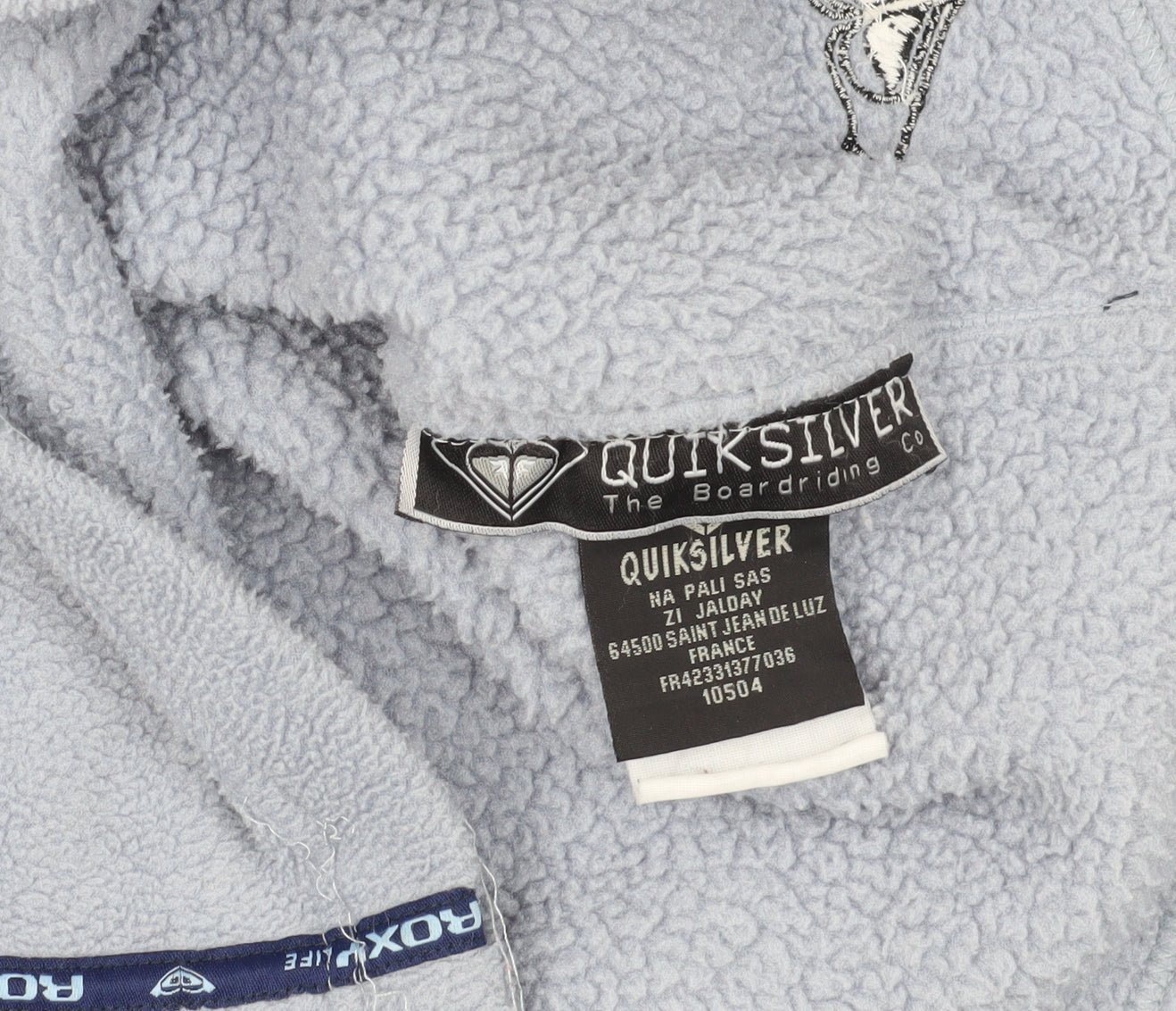 Quiksilver Blue High Neck Fleece Sweatshirt Unisex Size 5