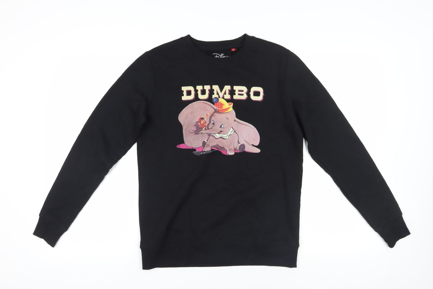 Disney Dumbo Black Sweatshirt, Crew Neck, Size 8