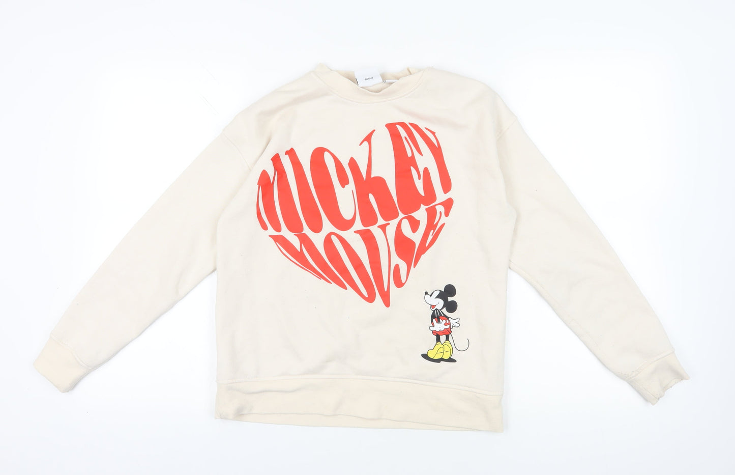 Disney Ivory 2XS Mickey Mouse Logo Pullover