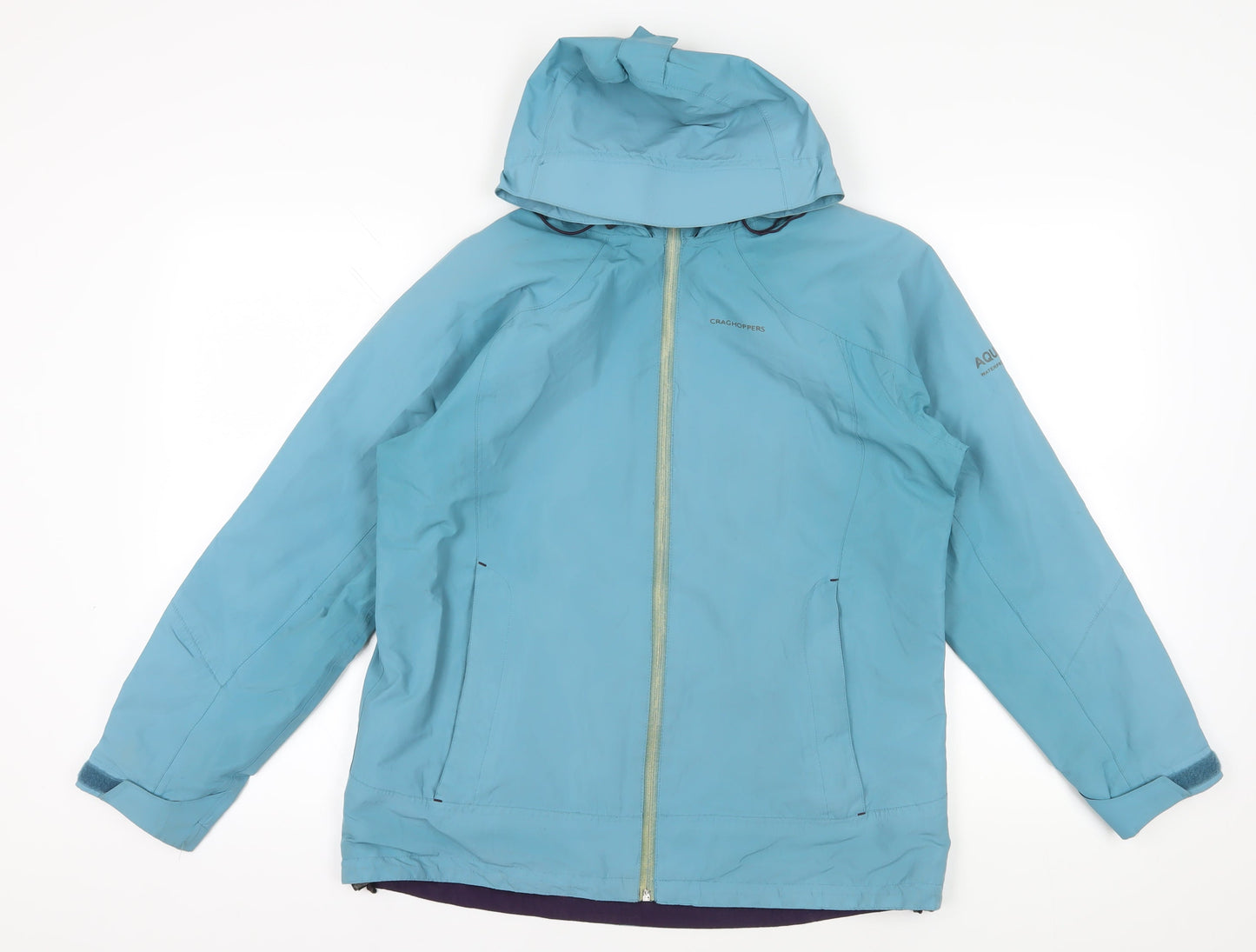 Craghoppers Blue Waterproof Hooded Jacket Size 14