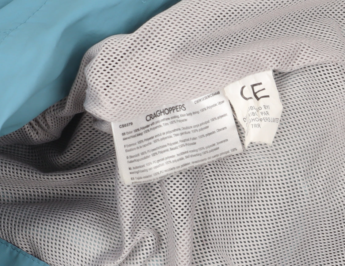 Craghoppers Blue Waterproof Hooded Jacket Size 14