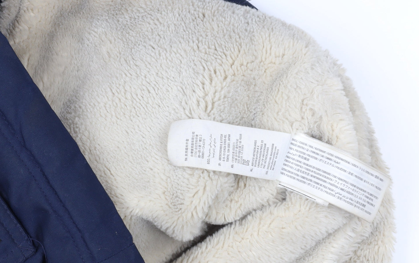 Hollister Blue XS Waterproof Parka Coat