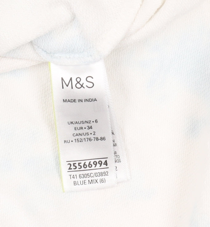 Marks and Spencer Blue Pullover Hoodie Size 6