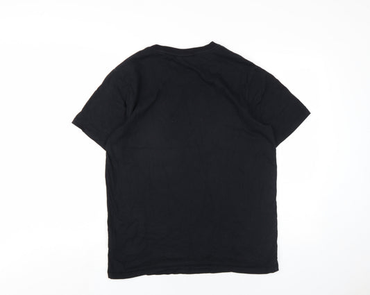 CHPT3 Mens Black Cotton T-Shirt Size L Round Neck