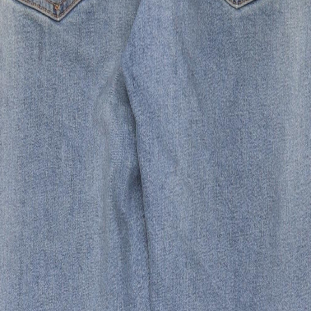 Gap Mens Blue Cotton Straight Jeans Size 34 in L30 in Slim Zip
