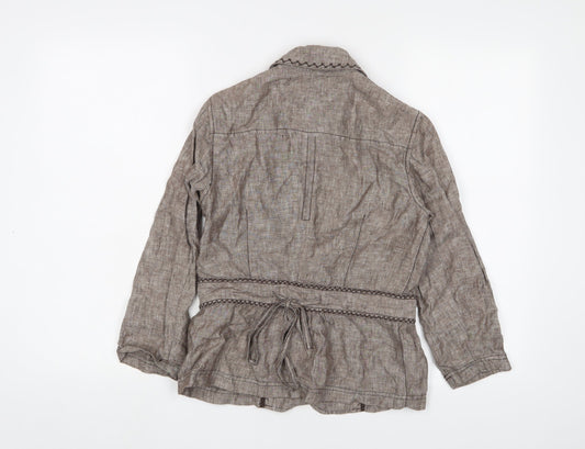 RJR.John Rocha Womens Brown Jacket Size 8 Button