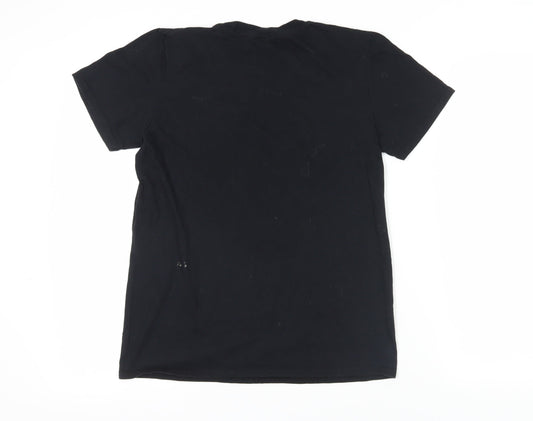 Absolute Cult Slytherin Black T-Shirt, Size S, 100% Cotton