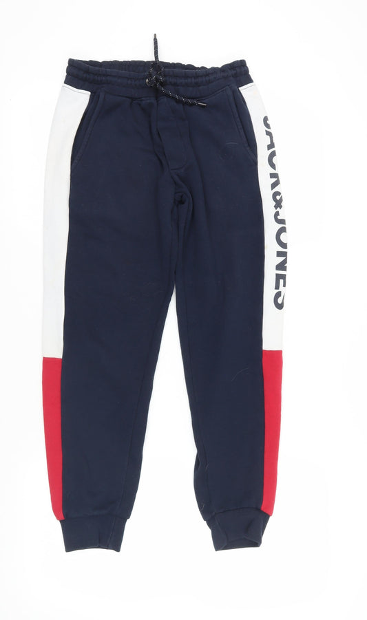 Jack & Jones Blue Joggers M - Casual Fleece Trousers