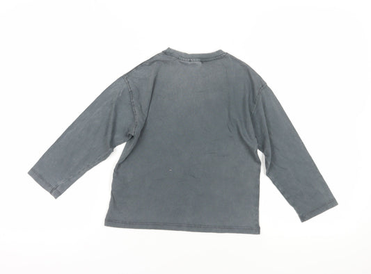 Zara Grey Barbie Graphic Long Sleeve T-Shirt 6-7 Years