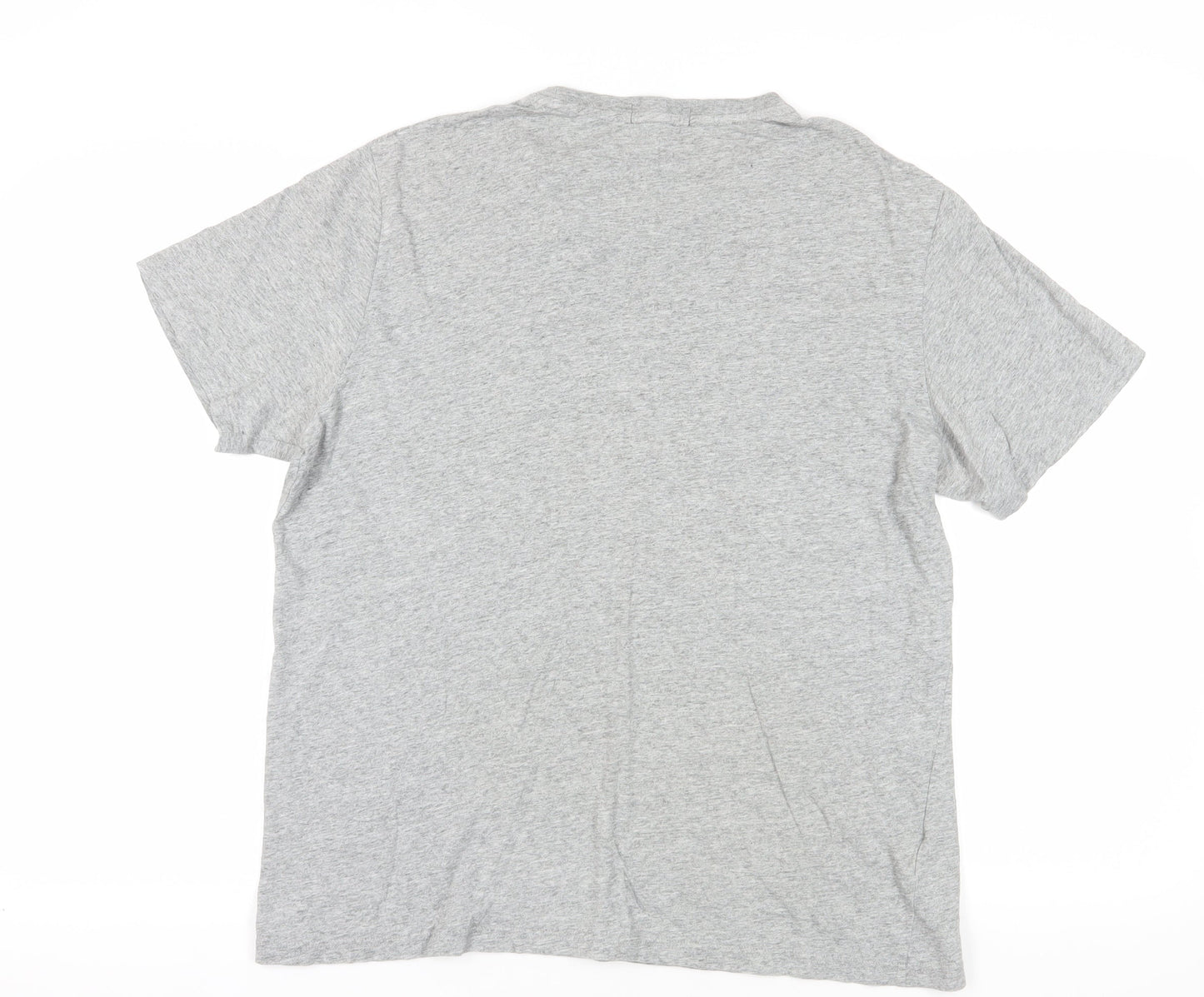Fred Perry Grey Cotton Logo T-Shirt, Medium
