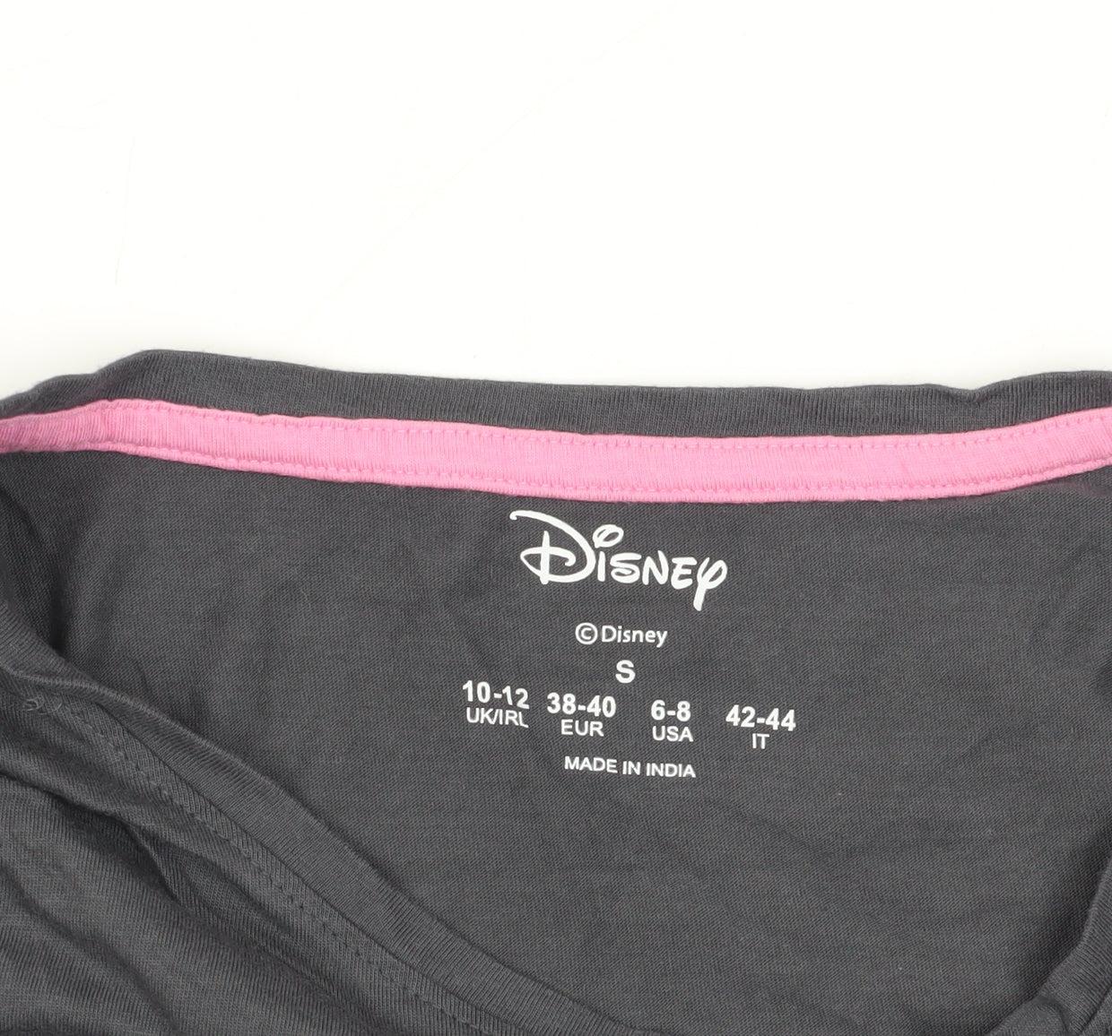 Disney Mickey Mouse Black T-Shirt, Size S, Casual Women’s Top