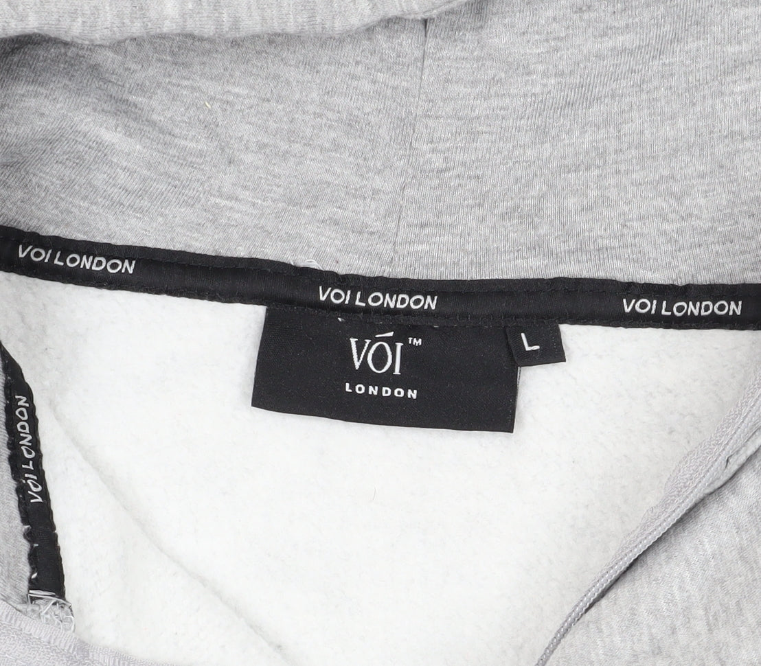 Brand and care label for VOI Grey Hooded Pullover Hoodie -, size L
