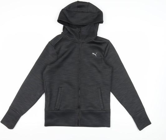 Puma Black Full Zip Hoodie - Unisex S - Activewear Essential
