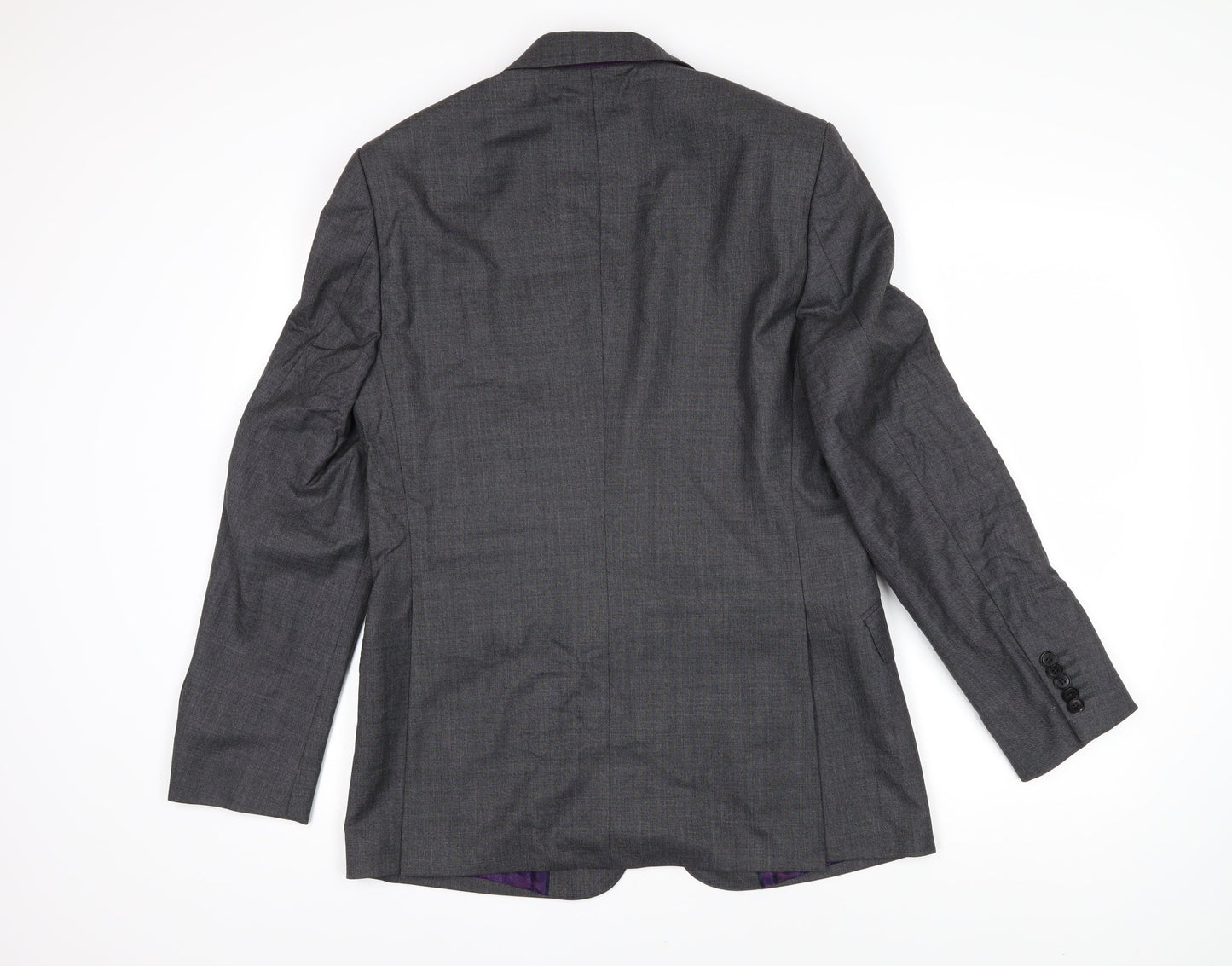Duchamp Mens Grey Wool Jacket Blazer Size 38 Regular