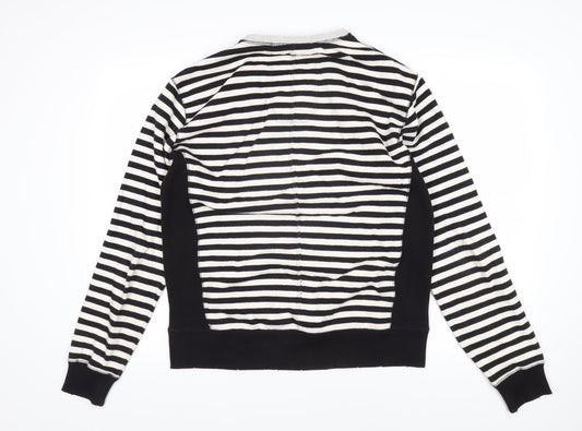 Fcuk Womens Multicoloured Striped Polyester Pullover Sweatshirt Size S Pullover