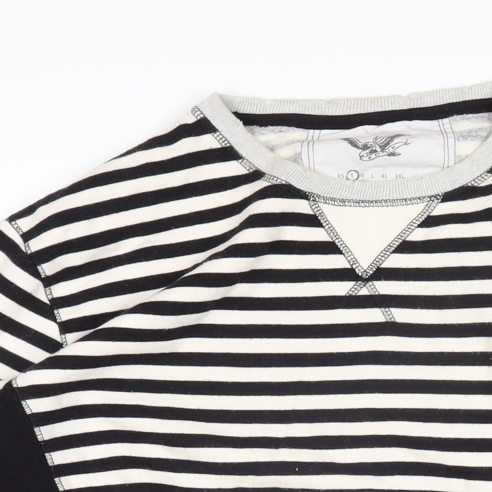 Fcuk Womens Multicoloured Striped Polyester Pullover Sweatshirt Size S Pullover