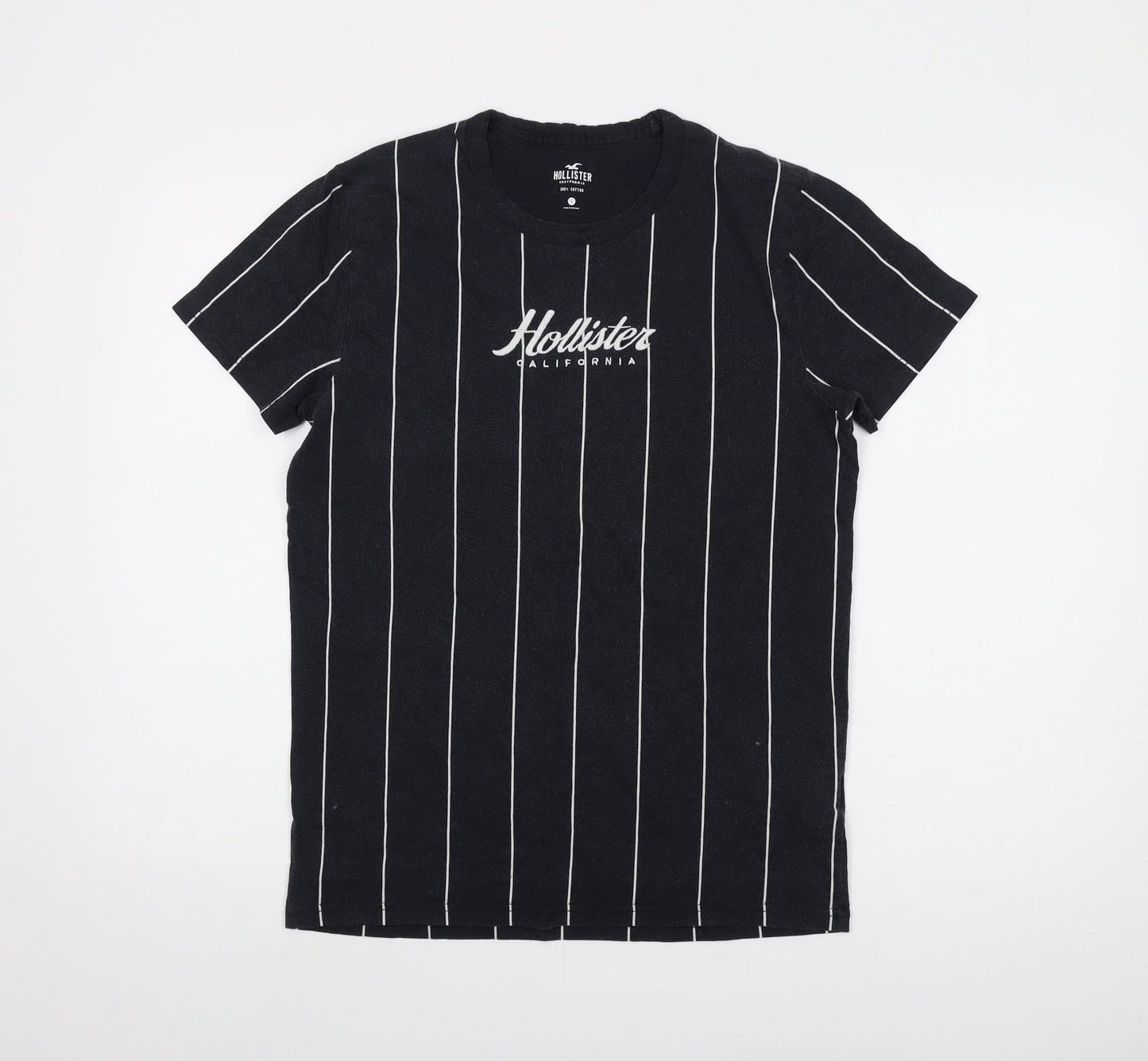 Hollister Mens Black Cotton T-Shirt Size S Crew Neck