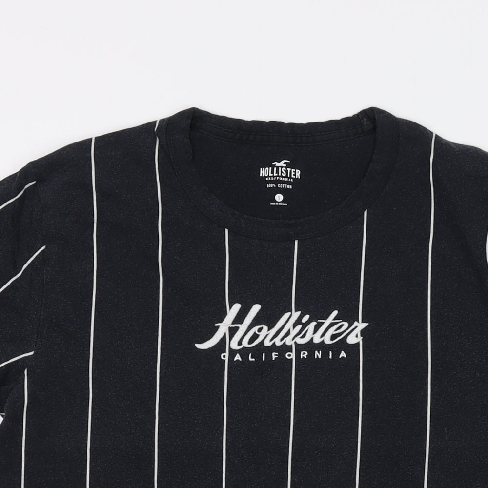 Hollister Mens Black Cotton T-Shirt Size S Crew Neck