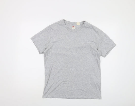 Levi's Mens Grey Cotton T-Shirt Size S Crew Neck
