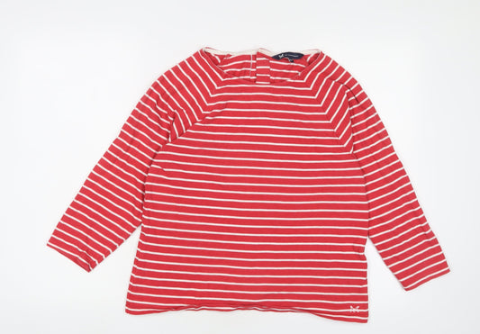 Womens UK Size 10 Crew Clothing Red Cotton T-Shirt