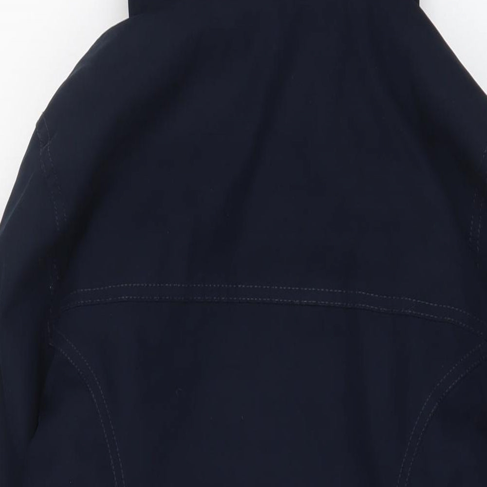 Hollister Womens Blue Jacket Coat Size XS Zip - Logo, Embroidered